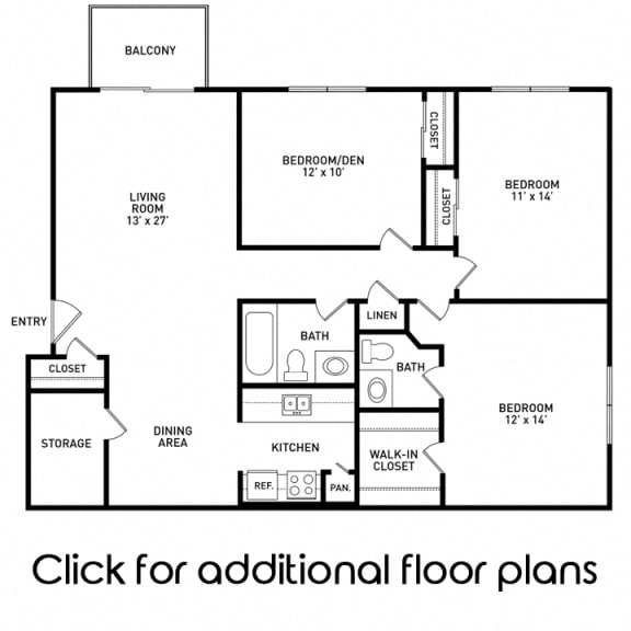 Floor Plans of Knob Hill Apartments in Okemos, MI